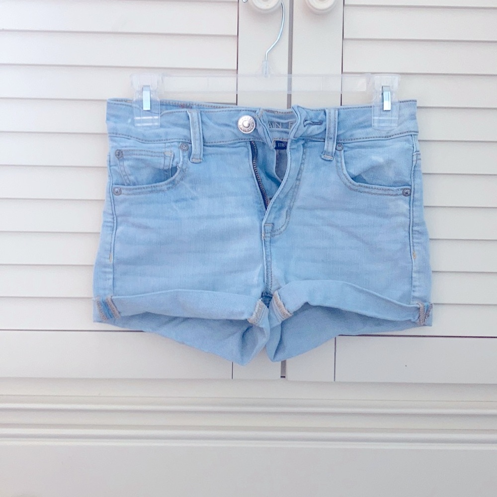 High rise jean shorts